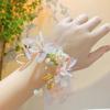 Summer Boho Children Girl Pearl Butterfly Headdress Flower Wreath Garland Head Hoop Headbands Hair Wedding Bride Jewelry Gifts