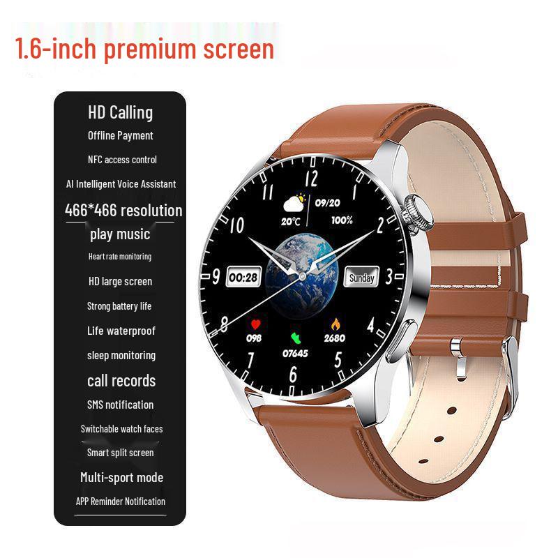 T09 Sport Smartwatch GT8: Waterproof with Heart Rate, Blood Pressure, Blood Oxygen Monitoring, Offline Payment, and NFC.