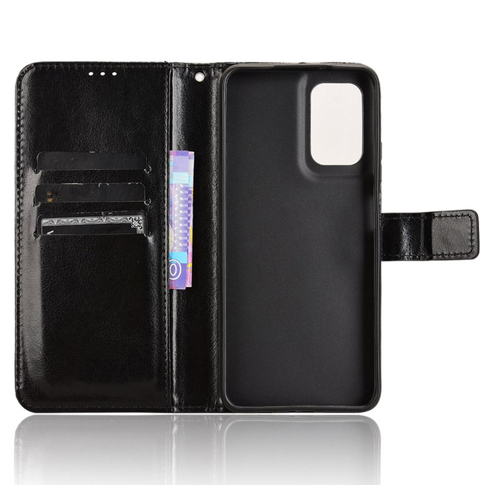 For Motorola Moto G35 5G Case Crazy Horse Texture PU Leather Phone Wallet Cover