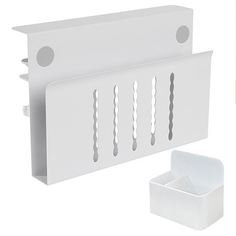 Desk Side Storage Organizer with Pen Holder Under Desk Laptop Holder Laptop Desk Mount for Office Supplies & Studio Essentials