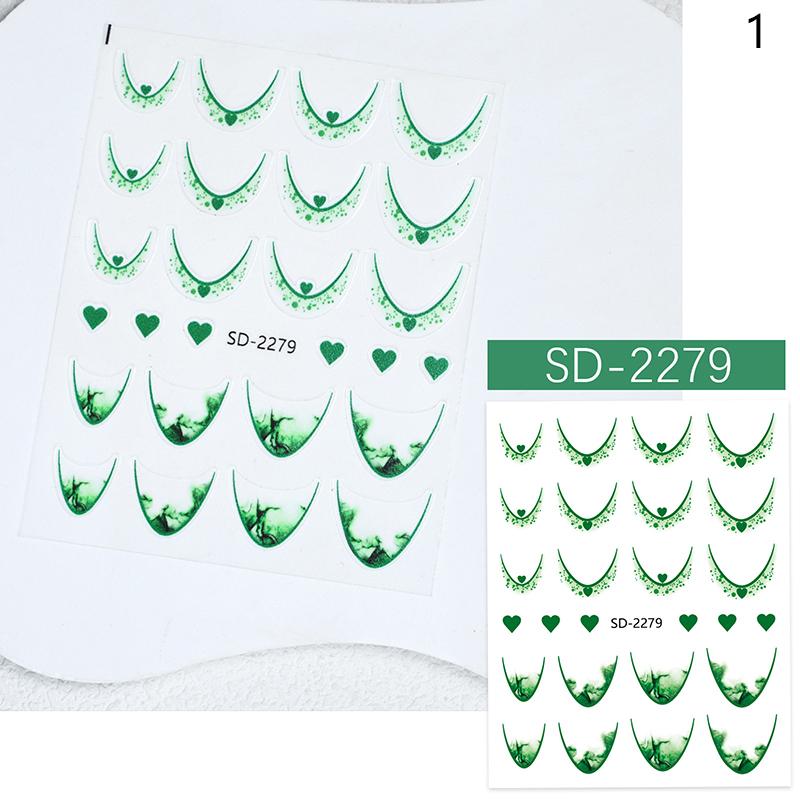 French 3D Simplified Line Nail Art Stickers Irregular Line Press On Nails Decals Manicure Decorations Diy