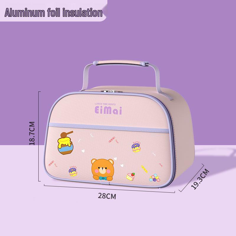316 Stainless Steel Insulated Bento Lunch Box for First-Grade Girls, Four Compartments, Perfect for School.