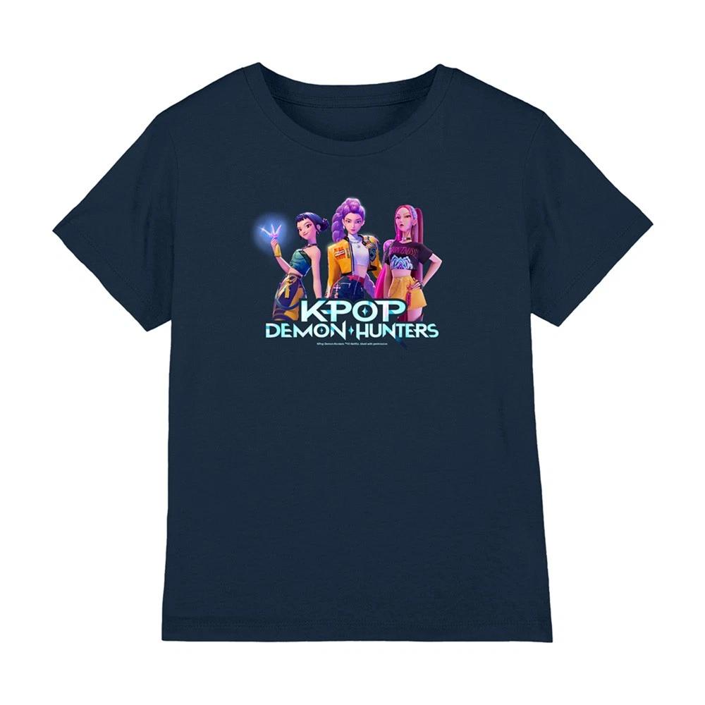 

Kpop Demon Hunters - Huntrix Kpop Group Kids T-shirt, Navy 100