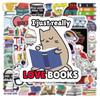 50pcs Reading Stickers Book Lover Cartoon Characters Waterproof DIY Decorative Stickers for Water Bottles Cars Laptops Scrapbooking