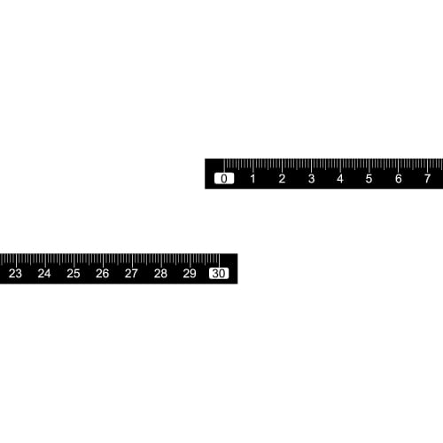 uxcell Sticky Workbench Ruler, Workbench Fabric Measuring Stickers, PVC Straight Track Measuring Tape, 30cm Left-Right Surveying Tape, Black, Pack of
