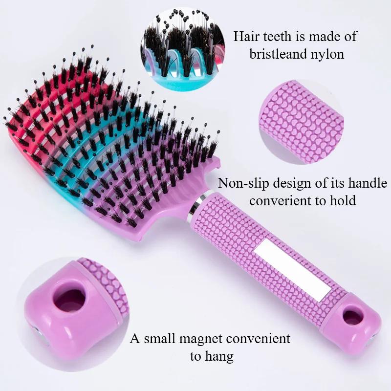 Ontklitter Haarborstel Hoofdhuid Massage Kam Borstel Nylon Vrouwen Magische Krullend Haar Borstel Salon Kappers Styling Gereedschap Groothandel