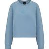 Embroidered Crew Neck Long Sleeve Sweatshirt Women Tops Blue 6R2M7L-2JTDZ-0712