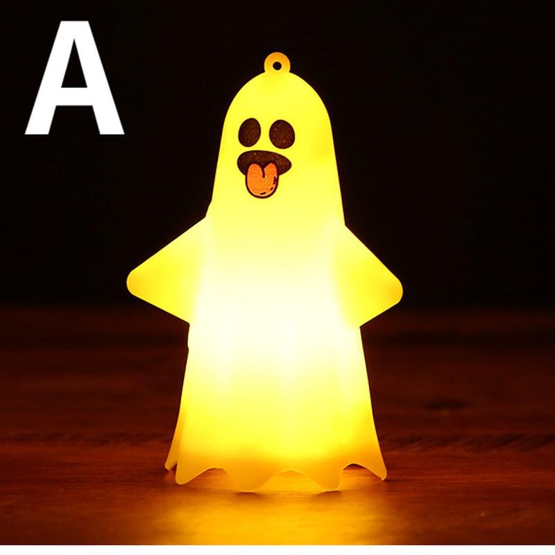 Halloween Decorations Children's Portable Cute Trick-or-treating Ghost Night Light Pumpkin Lantern Ghost Decoration Pendant