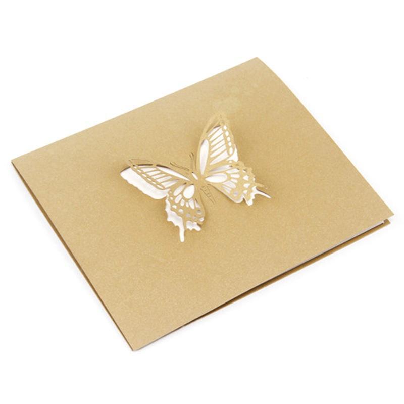 10Pcs 3D Pop Up Card Butterfly Happy Anniversary Birthday Valentine Christmas for Her
