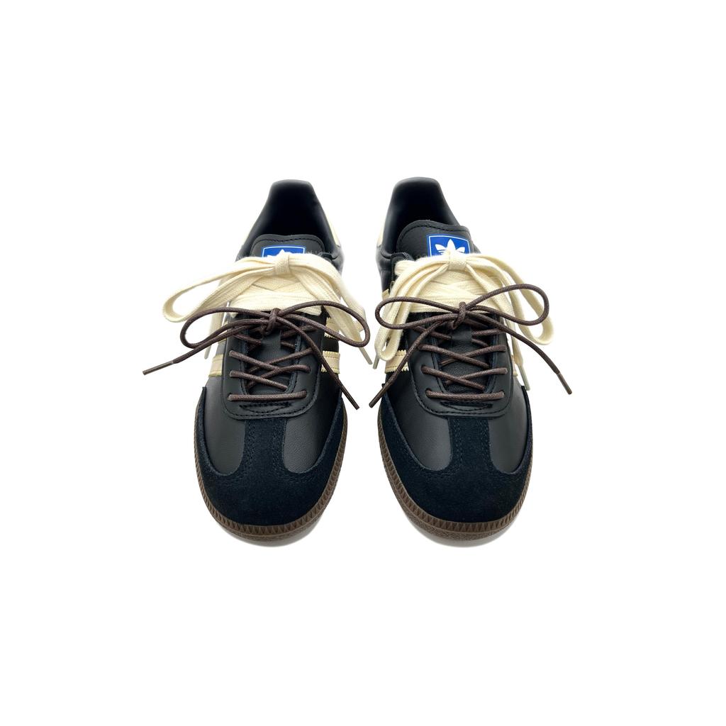 Adidas Originals SAMBA OG Slip Resistant Slip Resistant Low Top Skateboard Shoes Unisex Black Yellow B75807(Team191-)