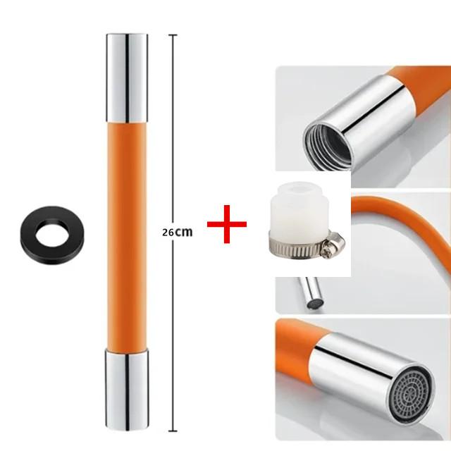 Adjustable Water Tap Universal 360° Rotatable Free Bending Faucet Extender Silicone Flexible Hose Water Pipe Tube for Wash Basin