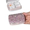 Diamond-Studded Portable Weekly Pill Dispenser – Small, Sealed, Mini Medicine Box
