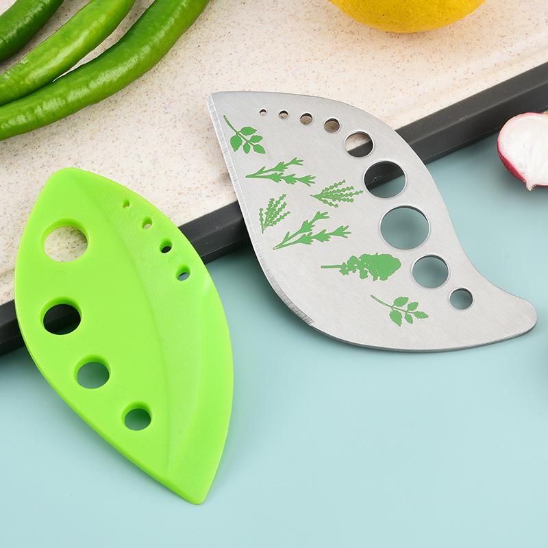 9 Löcher Kräuterentferner Edelstahl Kräuterschäler Küche Gemüseblatt-Entfernungswerkzeug für Grünkohl, Blattkohl, Thymian, Basilikum, Rosmarin-Entferner