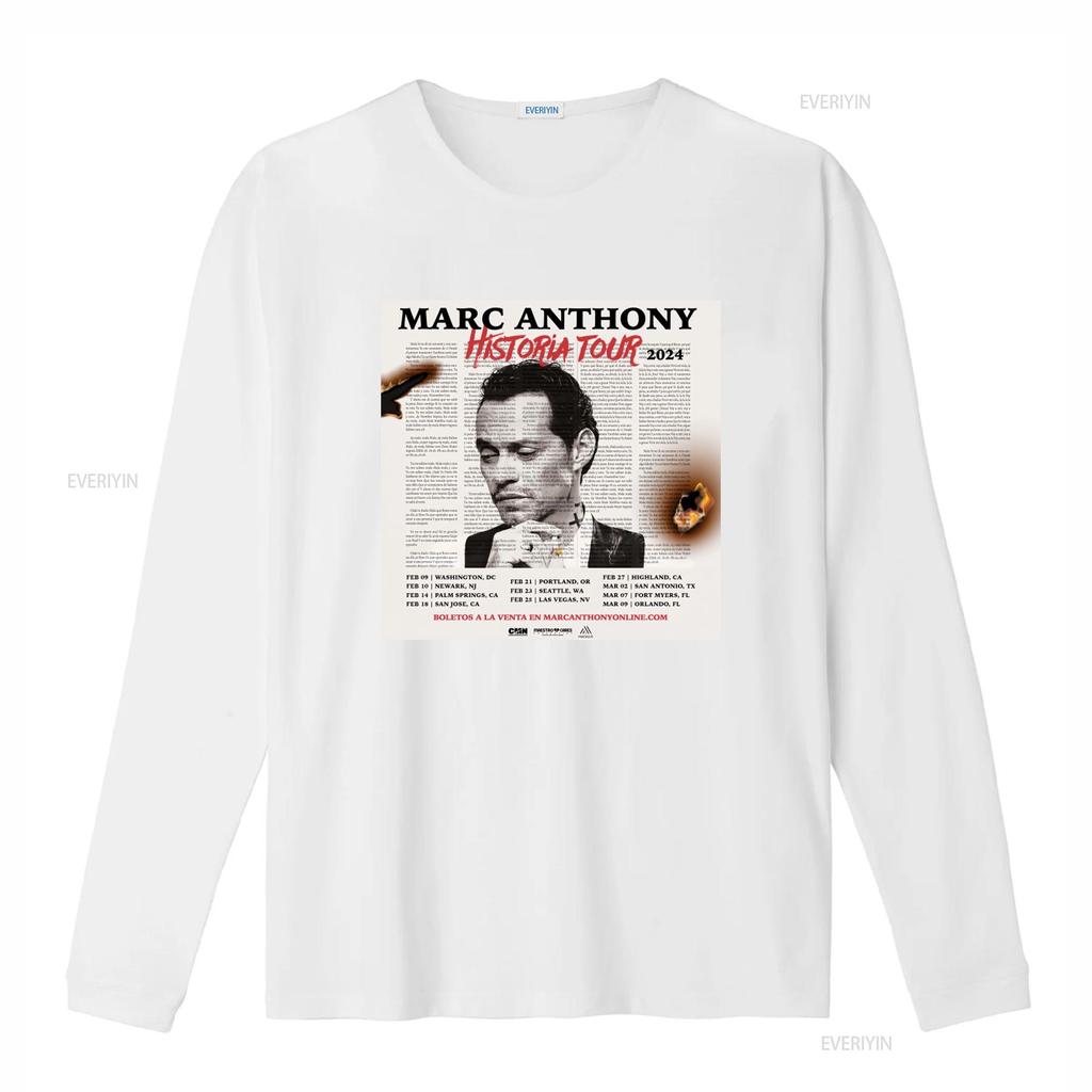 Marc Anthony Historia Tour 2024 T Shirt Classic Design Music Fans All Sizes S 3XL vintage Washed Casual Unisex fashion Soft