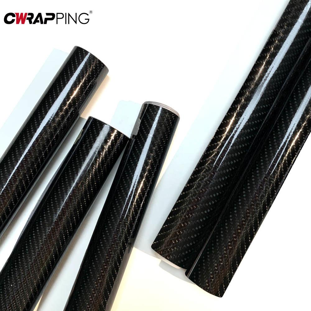 Car Carbon Fiber Stickers 3D 4D 5D 6D 9D Gloss Black Film Waterproof Sticker Tablet Motorcycle Hood Decal for Car Accessories
