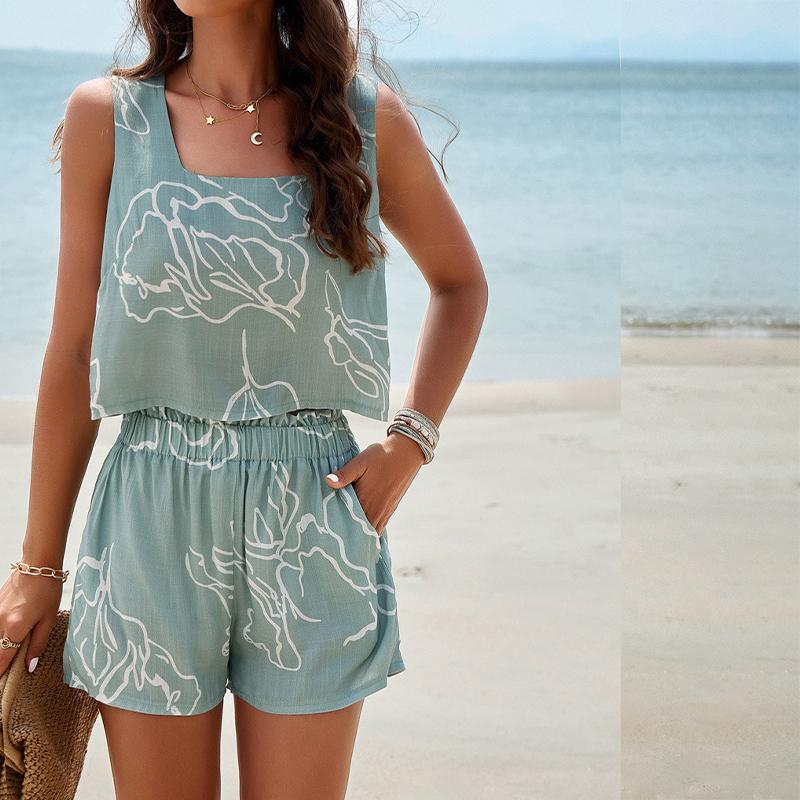 Женский повседневный жилет с принтом из двух частей XL чёрный — фото 17