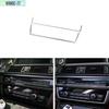 2pcs/Set Metal Car Central Control CD Panel Decor Strip For Bmw 5 F10 2010-2016
