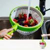 Vegetable Fruit Cleaning Rotating Drainage Basket Dehydration Water Throwing Creative Household Kitchen Portable Drain Baskets