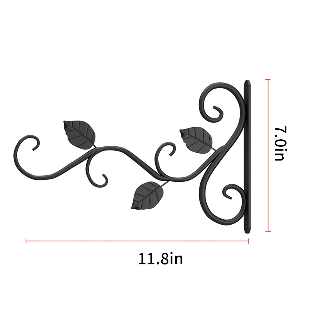 2 Pcs Hanging Plants Bracket Wall Hanging Flower Pot Support Bracket Hook Iron Hanger Plants Holder Balcony Home Decoration