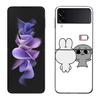 Cute Cartoon K-Kkamang Phone Case For Samsung Z Flip 7 6 5G Galaxy Z Flip 5 4 3 Black Hard Cell Cover Luxury PC Shell Coque