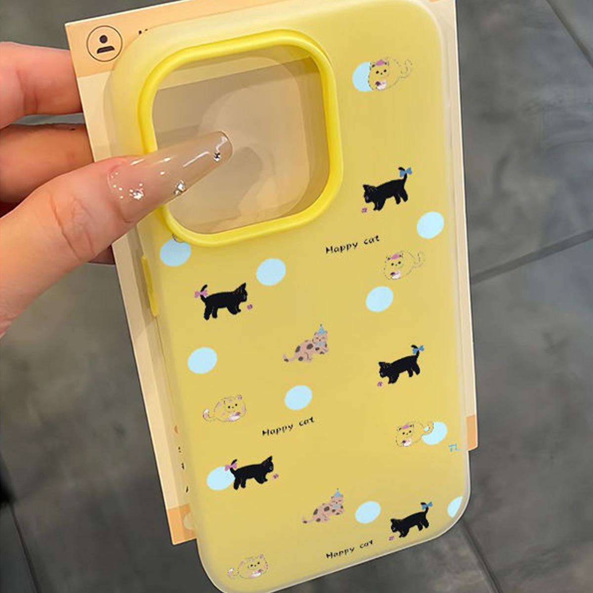 

Силиконовый чехол 2-в-1 для мобильного телефона Apple, Высококачественный силиконовый чехол с кошкой для Apple 13promax For iPhone 17PROMAX