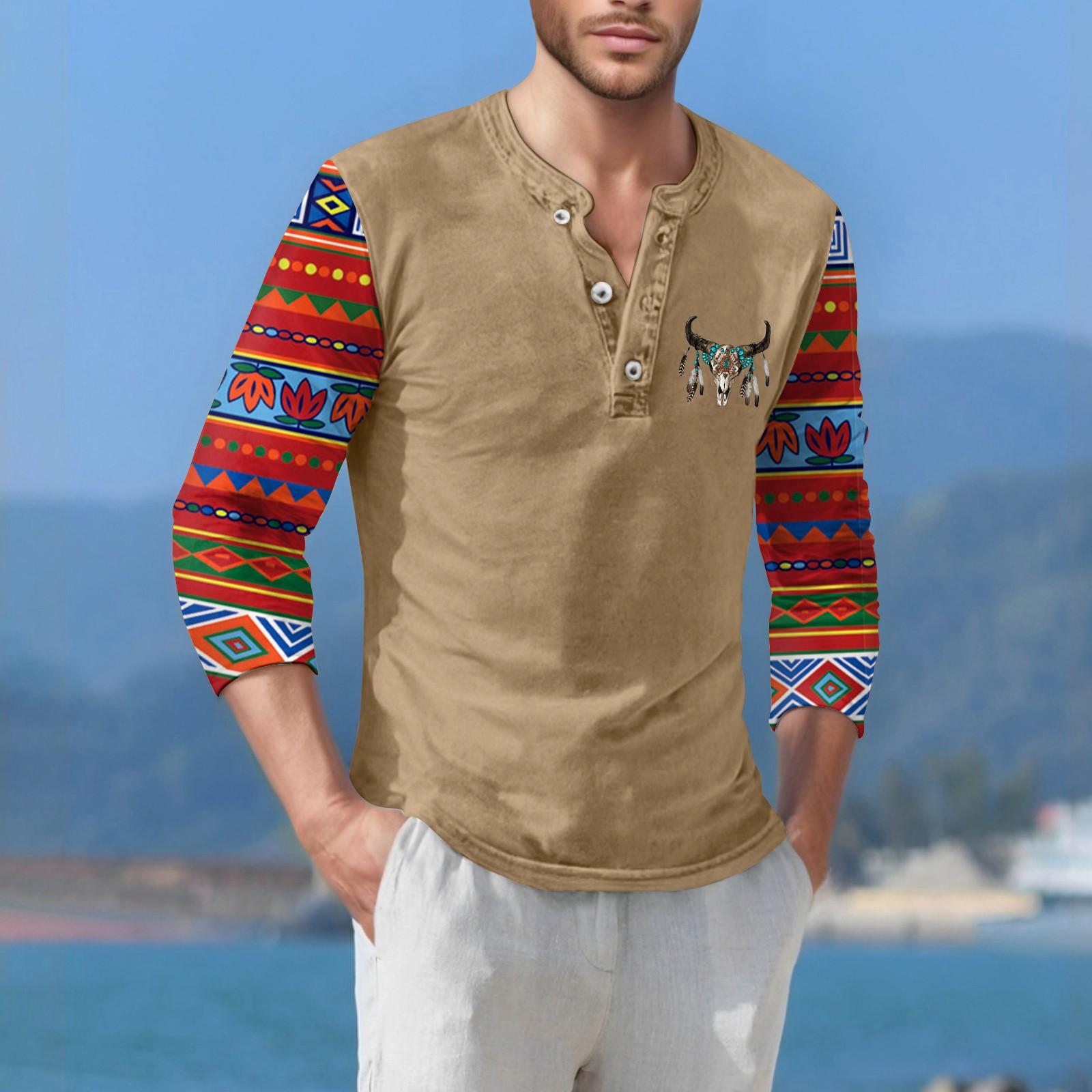 

Чоловіча футболка вуличного повсякденного стилю з довгими рукавами M хакі