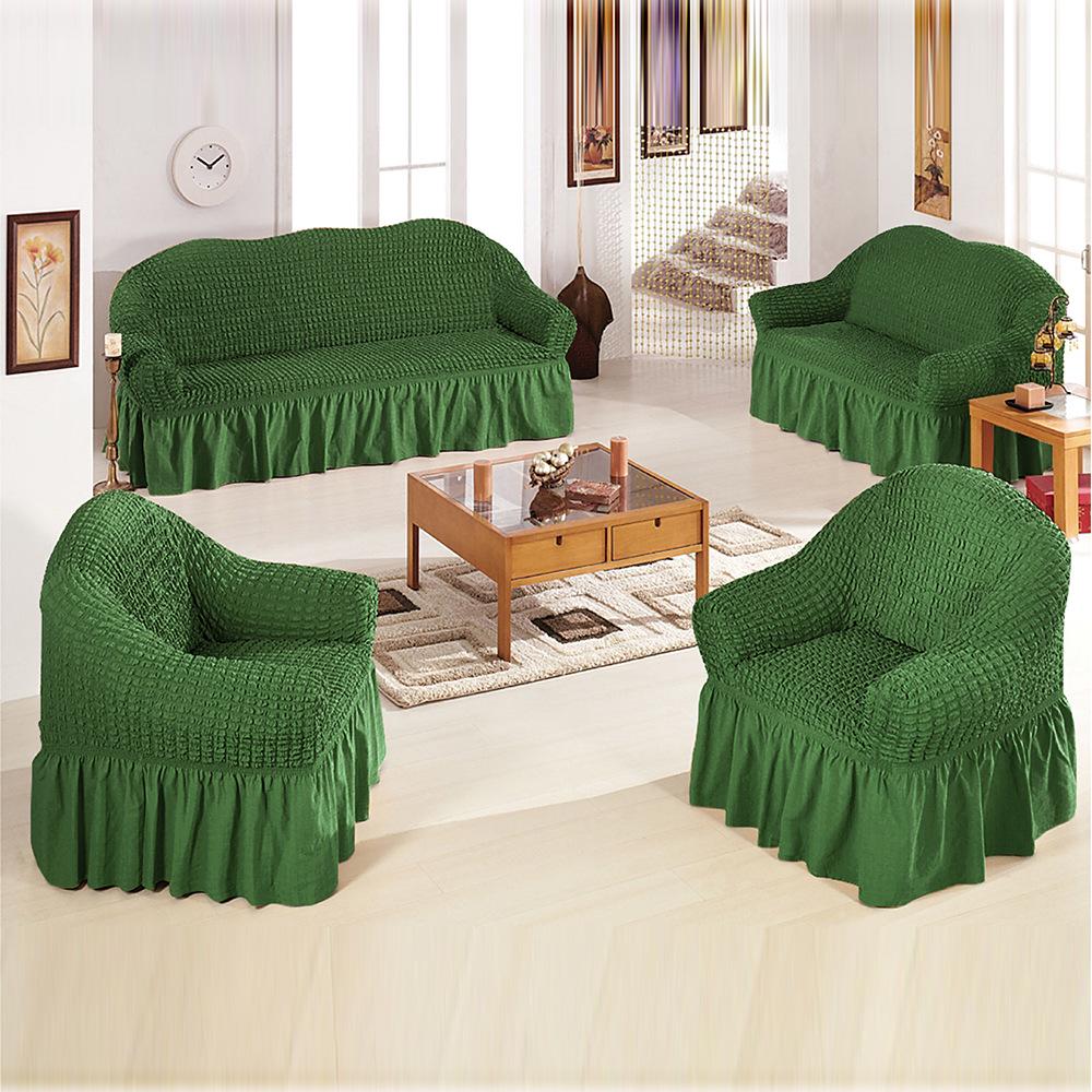 Single Seat Elastic Sofa Bed Cover with Gauze Dust Protection
