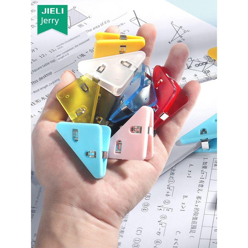 Minimalist Bill Folder Transparent Color Plastic Office Storage Mark Organize Fantastic Test Paper Clip 90 Degree Clip Stationery A4 Test Paper Clip