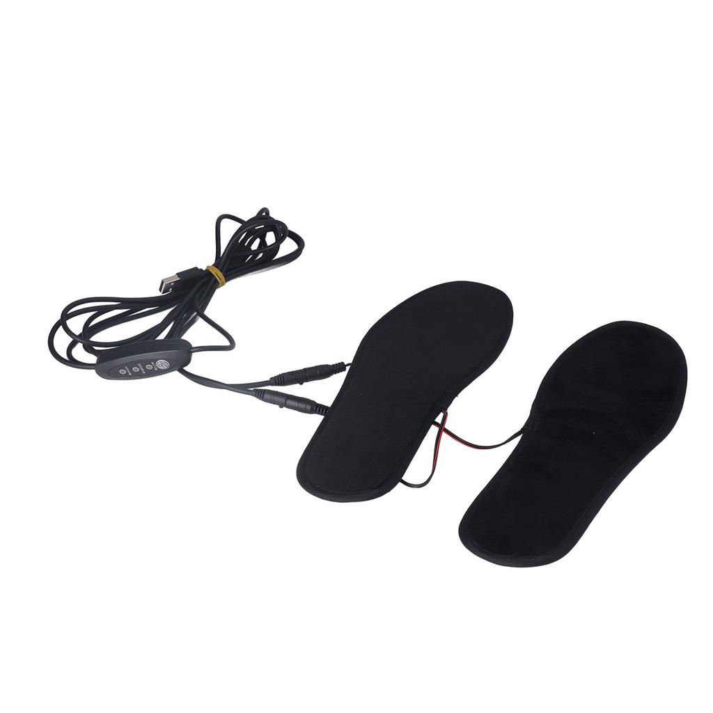 Beheizbare Zuschneidbare Einlegesohle USB Einstellbare Temperatur Winter EVA Warme Schuheinlegesohle für Männer Frauen Kinder 5V Größe 35-36