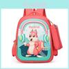 Adorable Cartoon Backpack For Kids Oxford Fabric Lightweight Squirrel Pink