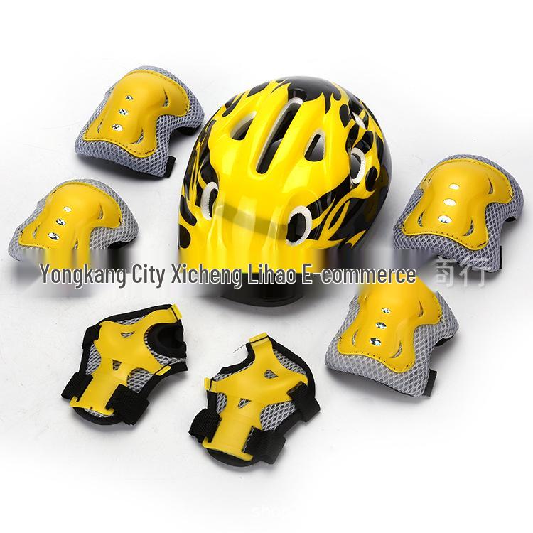 Children's Seven-Piece Safety Gear Set: Helmet, Knee Pads for Balance Bike, Roller Skates, Skateboard, and Twist Car.