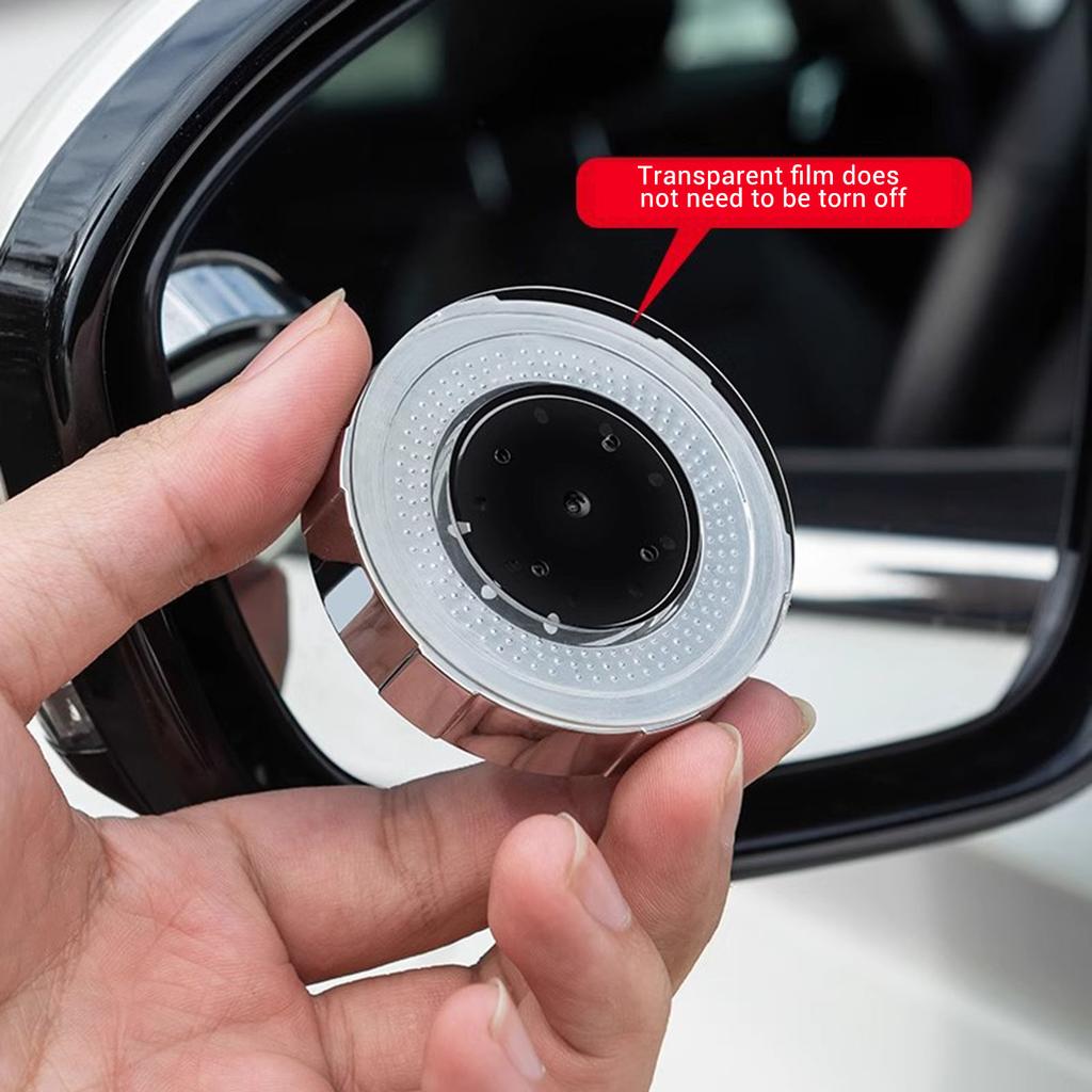 Car Convex Mirrors Blind Spot Mirror 360° Adjustable Wide Angle HD Suction Cup ABS+Glass Universal Rear View Assist for Parking