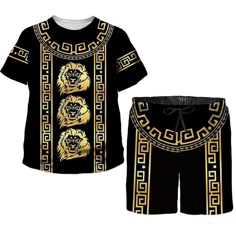 Barock Stil Mädchen Jungen Luxus Kleidung Anzug Sommer Anzug Kinder Casual T Shirt + Shorts Sets Outfits Pyjamas 1-14Y
