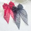 Oversized Bow Headband Hair Clip For Women Fashion Simple Solid Satin Spring Clip Ponytail Bow Party Gift
