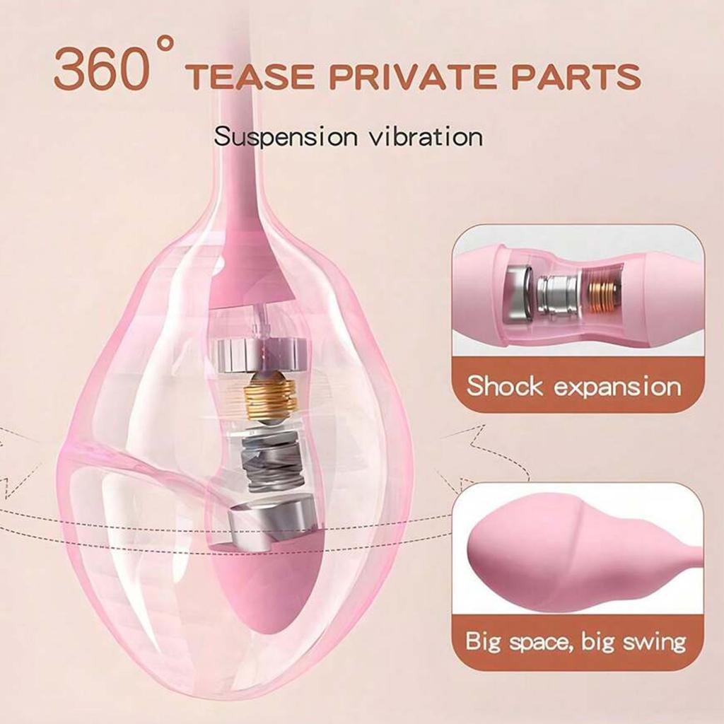 Wearable Vibrator Inflatable Vibrating Anal Vibrator with 10 Vibration Modes Remote Control Couples Clitoral Panties Vibrator for Women Adult Sex Toys