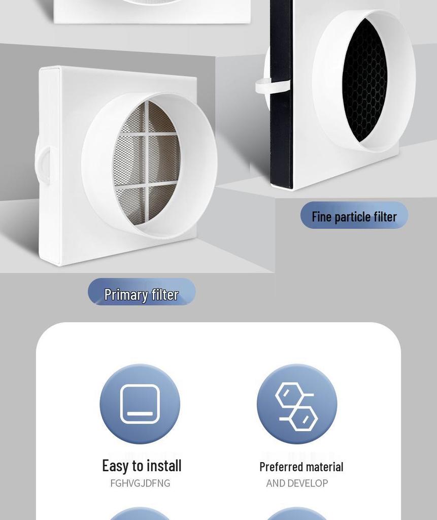 Ventilation Inlet Filter with Anti-Mosquito Mesh