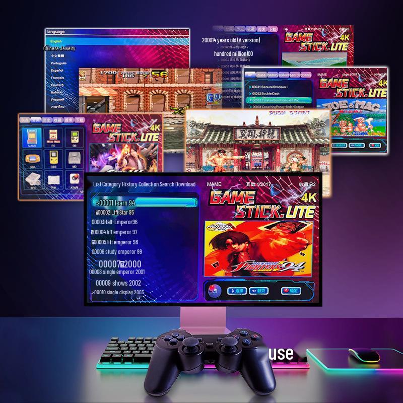 M8 Wireless Home Game Console: HDMI HD, Two-Player, PS Arcade, Nostalgic Gaming with Tens of Thousands of Games.