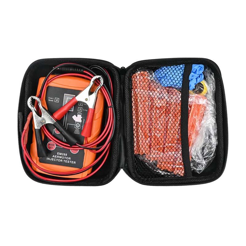 Car Fuel Cleaning Injector Tester DIY Cleaner Kit with 8 Pulse Modes 8 Test Leads LCD Display
