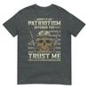 Patriotic Veteran Usa Flag American Military War Hero Skull Tshirt