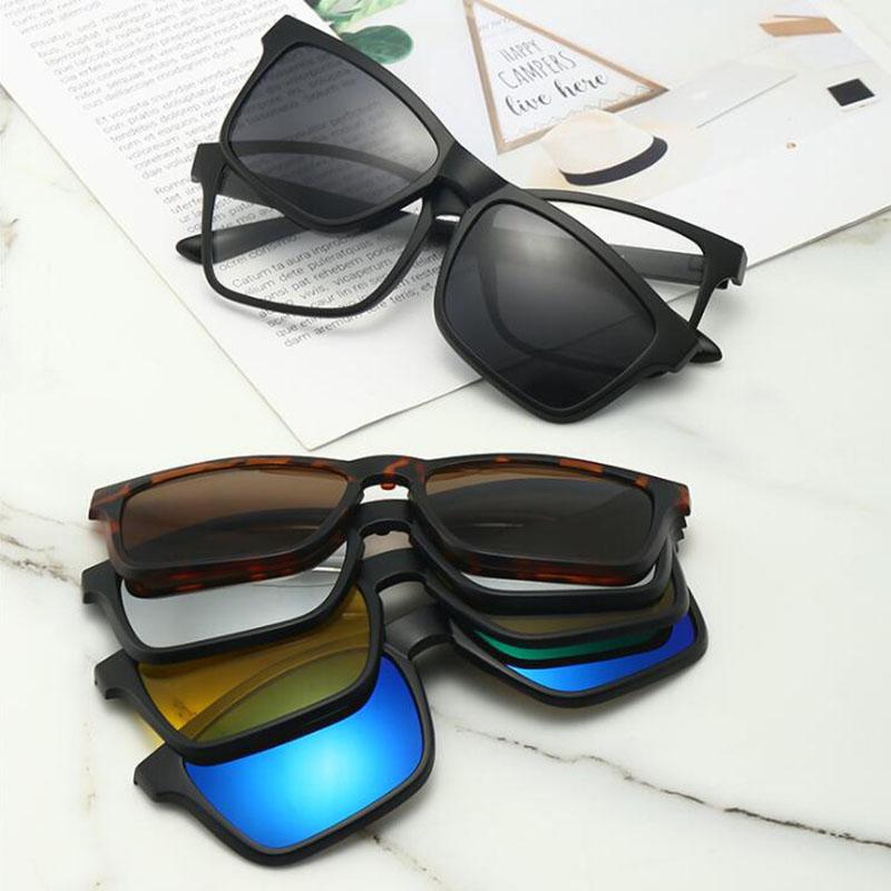 2202 Magnet Clip Square Myopia Glasses 0 -0.5 -1.0 -2.0 To -6.0 Hyperopia Sunglasses +0.5 +1.0 +2.0 To +6