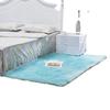Modern Faux Fur Long Pile Carpet for Bedroom & Living Room - Machine Washable Solid Color Floor Mat