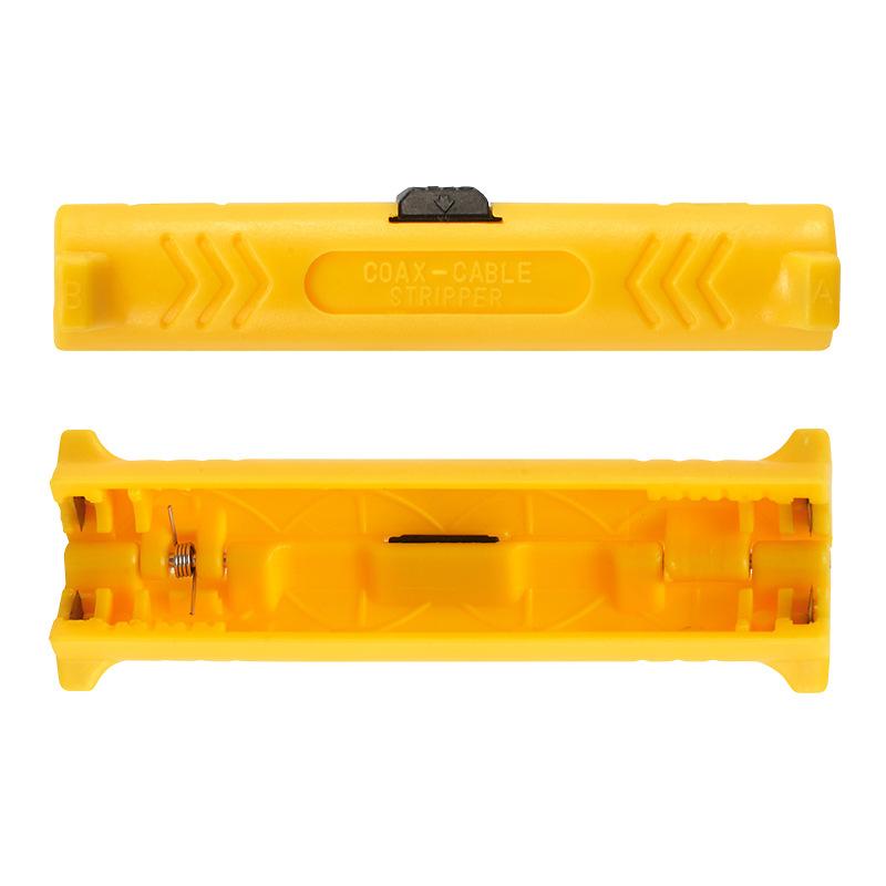 Round Grip Spring Lever Electrical Wire Stripper Pen Rotary Coax Coaxial Cable Wire Pen Cutter Audio Video Cable Stripping Tool