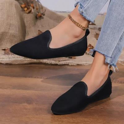 2024 Women's Classic Ballet Flats Slip On Pointed Toe Casual Female Loafers Soft-soled Flat Breathable Shoes 35-43