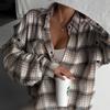 New Fashion Plaid Shirt Women Autumn Long Sleeve Top Female Detachable Sleeve Blouse Ladies Classic Casual Shirts Streetwear
