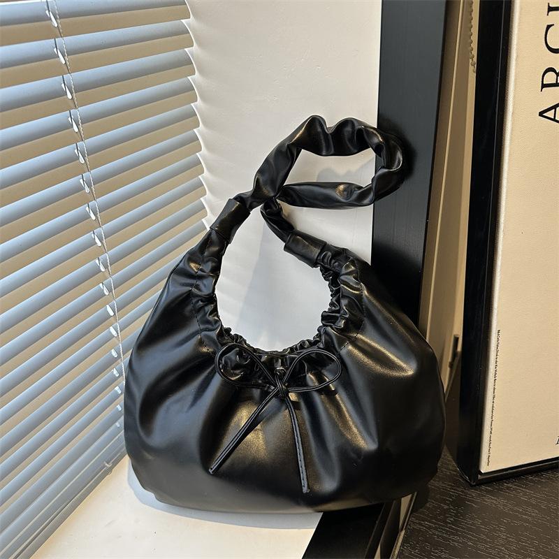Shoulder Bag for Women Soft Foldable Vegan Leather Crossbody Bags Tote Hobo HandBag Underarm Purses Slouchy Hobo Bags and Tote Bag Women's Y2K Purse