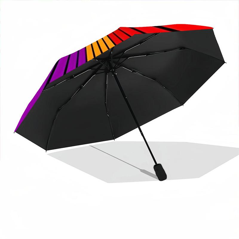 1pc Color Wheel Automatic Open/Close Folding Umbrella - Compact 8-Rib Design, Daily Use, Perfect Gift for Friends & Family yy251124236