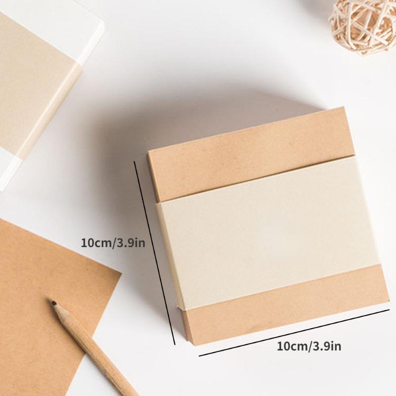 Thickened Square Brick Notes for N Times Simple Stationery Blank Tearable Note Pad and 400 Post-it Notes.