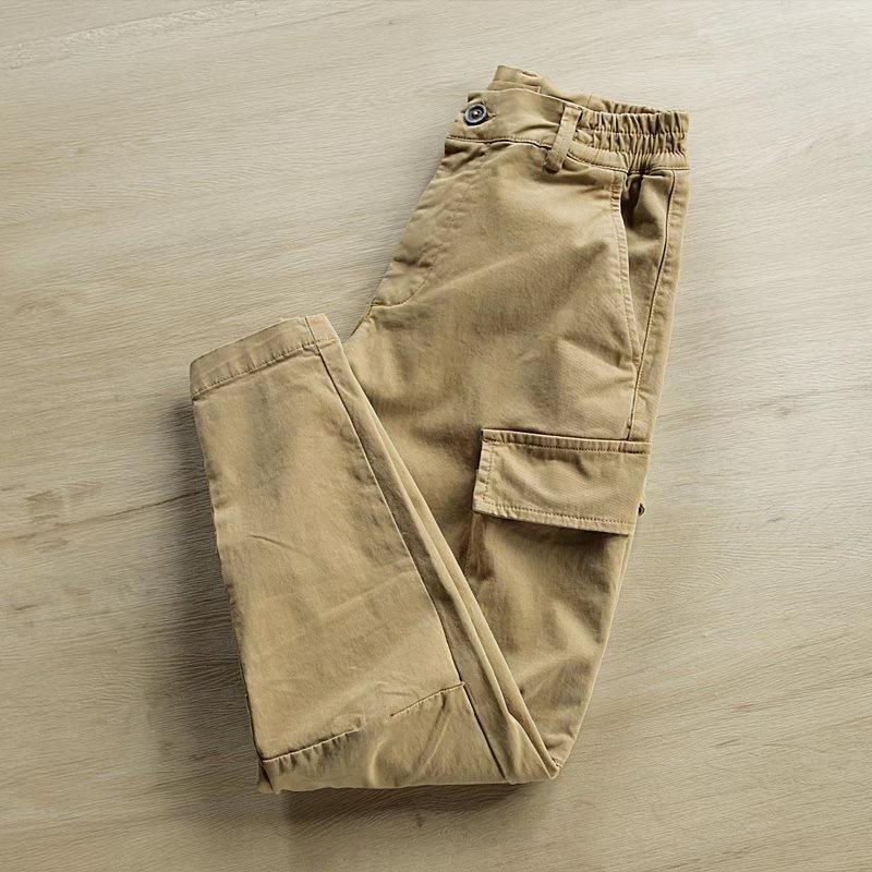 Men's Cotton Work Cargo Pants - Loose Fit Hip Hop 9 Loose Tapered Tactical Trousers With Multi-Pockets For Labor & Casual Wear | Overalls
