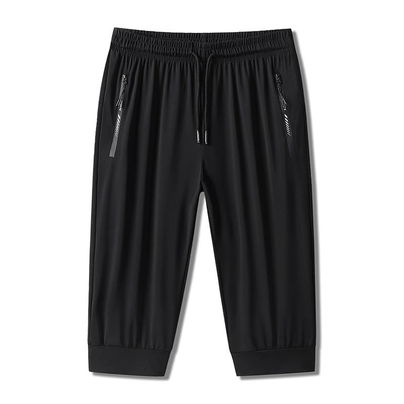 Large Cropped Pants for Men In Summer with Added Fat and Sporty Men's Loose Fitting Casual Shorts for Thin Men's Clothing