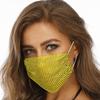 Women's Rhinestone Face Mask - European & American Style, Breathable Fashion Accessory with Diamonds